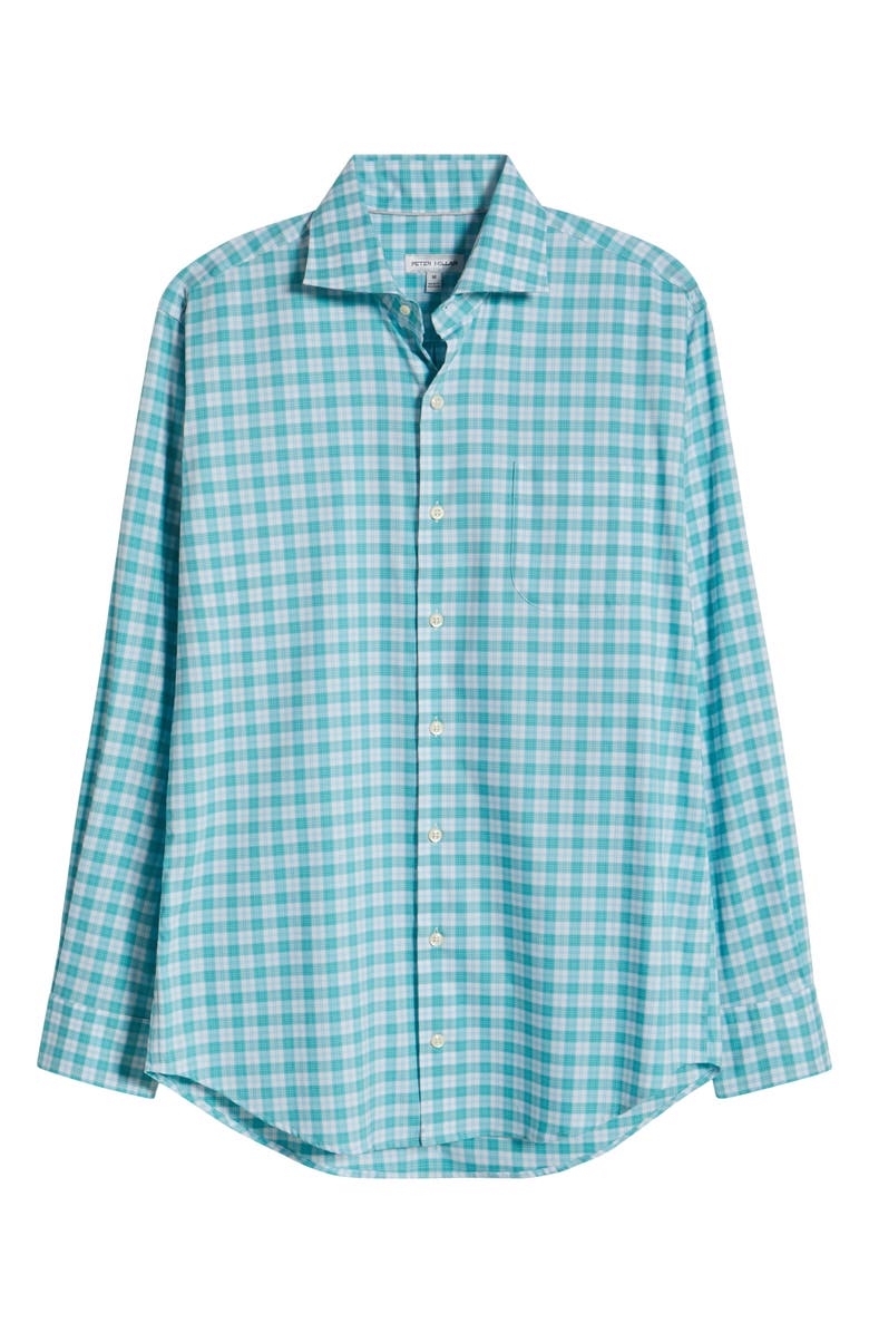 Peter Millar Morris Crown Lite Check Performance Button-Up Shirt, Alternate, color, 