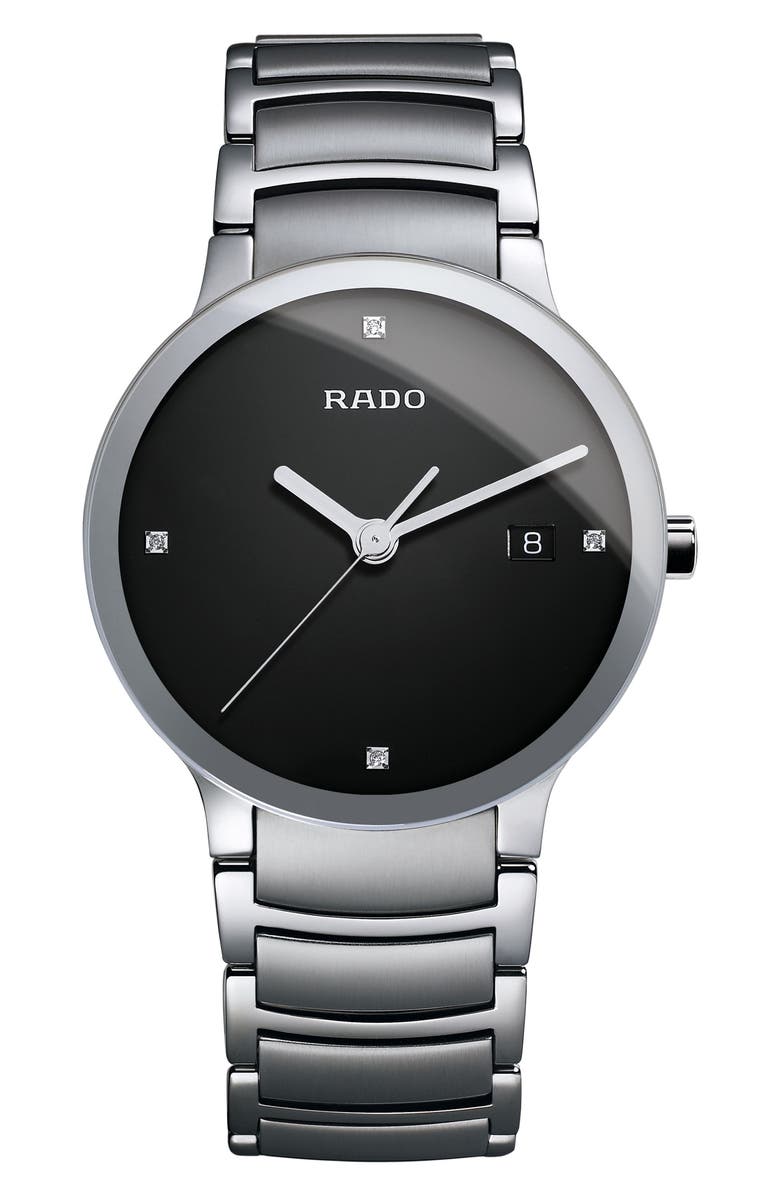RADO Centrix Diamond Bracelet Watch, 38mm, Main, color, 