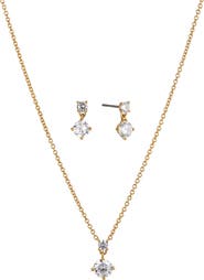 Nadri Stud Earrings & Pendant Necklace Set