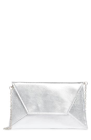Urban Expressions Handbags Envelope Clutch In Silver