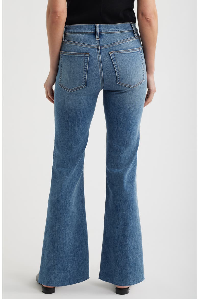 The Icon Raw Hem Flare Jeans, Alternate, color, GOSSAMER RAW AFTER