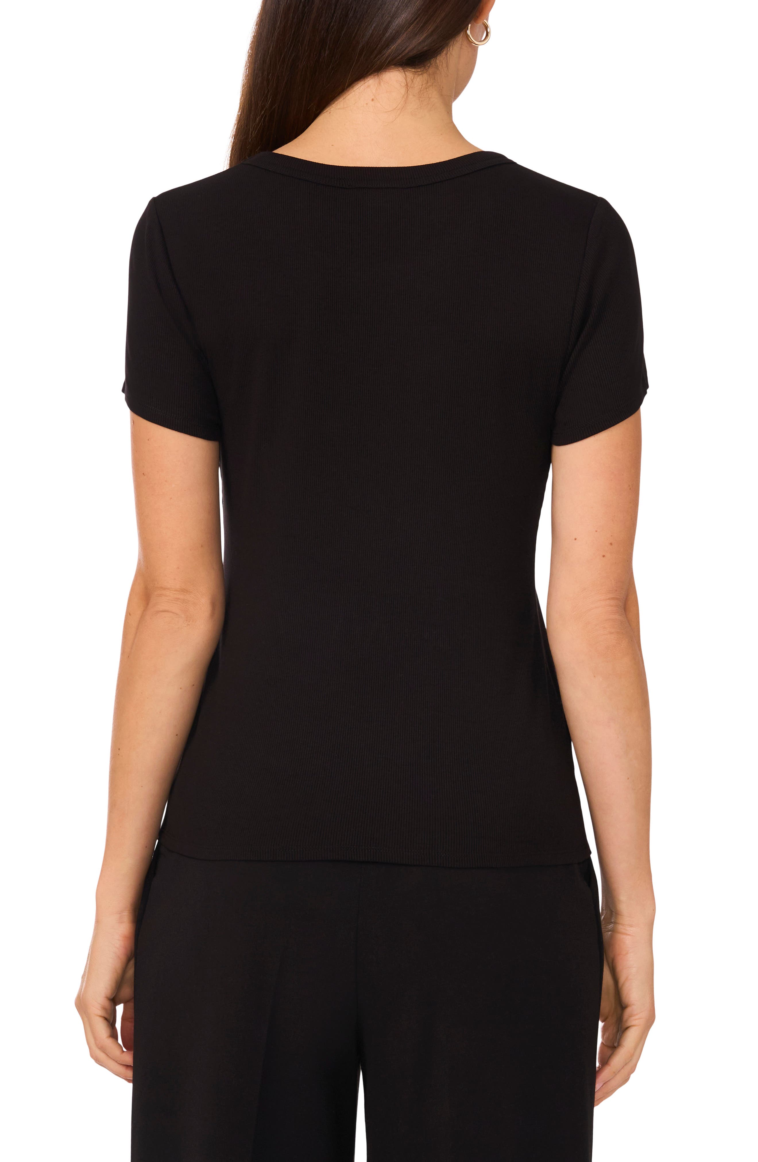 Rib Knit Jersey T-Shirt - image 2