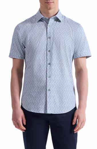 Bugatchi Miles OoohCotton® Short Sleeve Button-Up Shirt