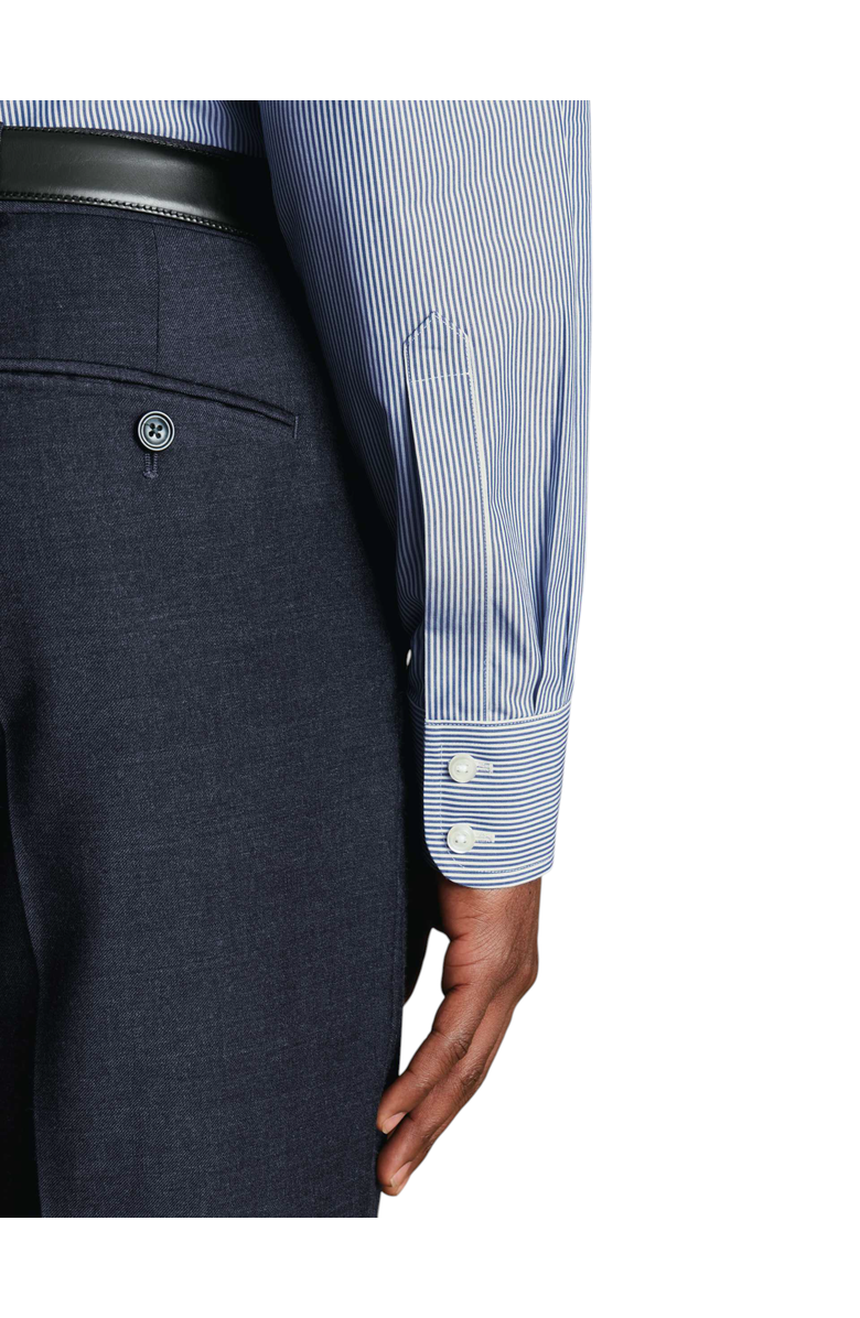 Charles Tyrwhitt Non-Iron Bengal Stripe Shirt, Alternate, color, Navy