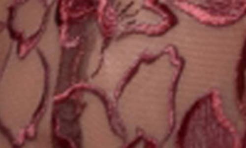 Dreamgirl Lace Halter Bra & Thong Set In Burgundy