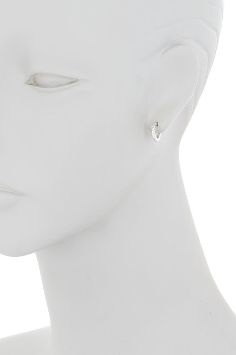 Swarovski Crystal Mini Huggie Hoop Earrings, Alternate, color, SILVER