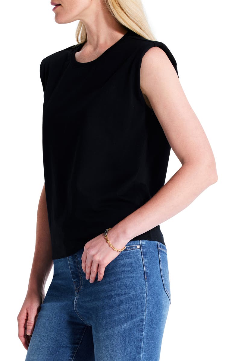 NZT by NIC+ZOE Power Shoulder Tank Top, Alternate, color, Black Onyx