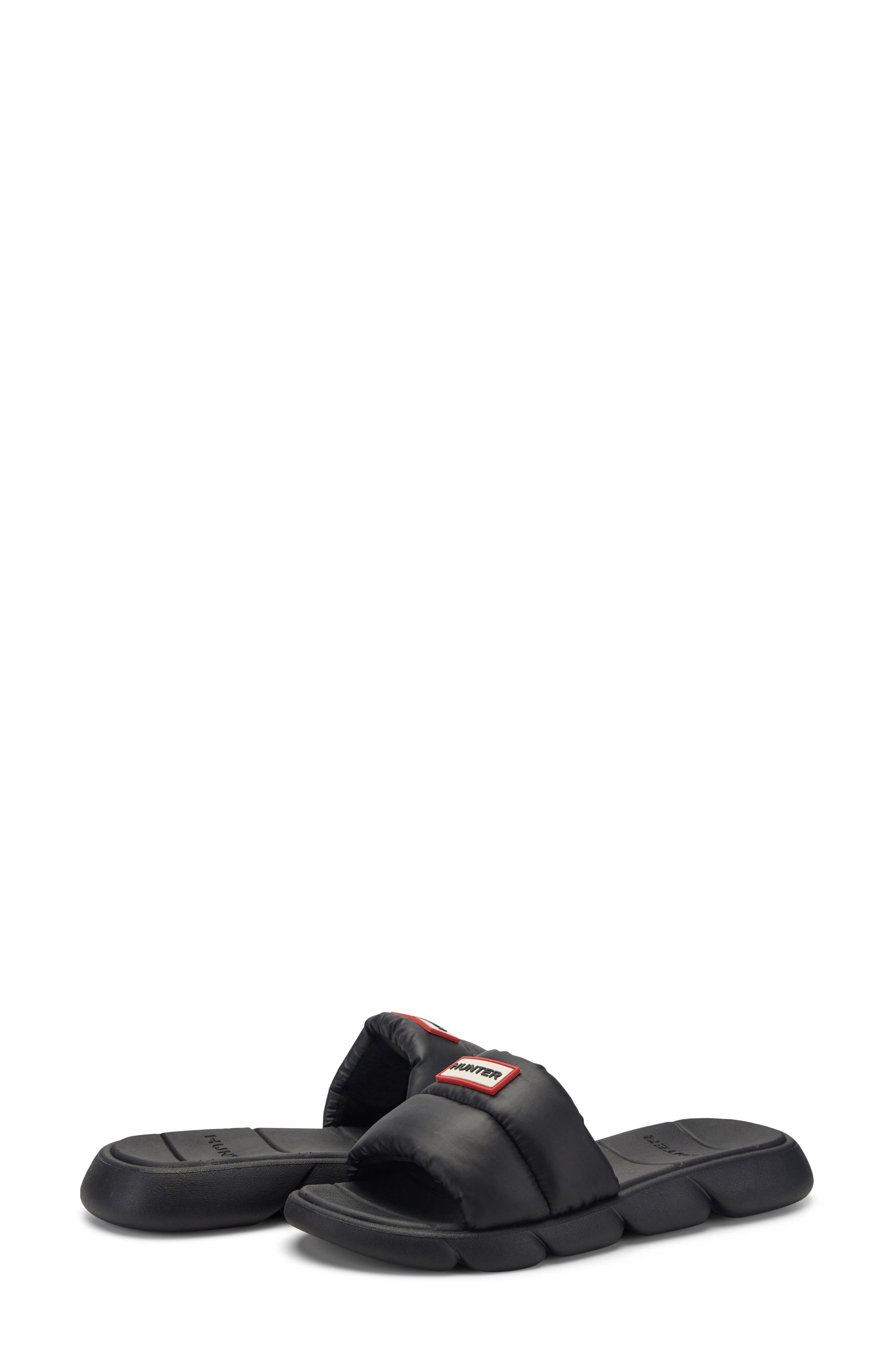 Hunter Coast Water Resistant Slide Sandal, Alternate, color, Black 001