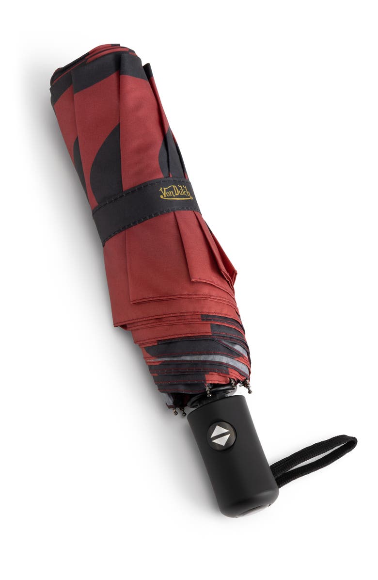Von Dutch Compact Automatic Umbrella, Strong & Portable, Alternate, color, Nitro