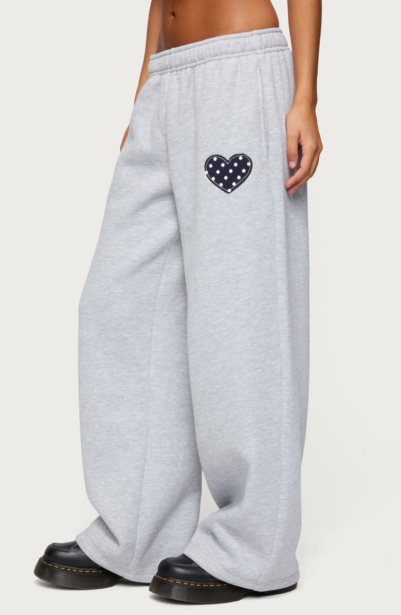 EDIKTED I Heart London Sweatpants, Alternate, color, Gray-Melange