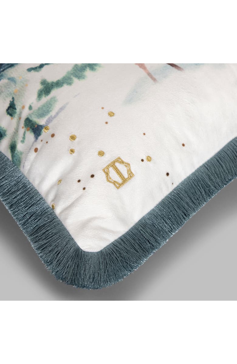 Togas Snowy Decorative Pillow, Alternate, color, Blue