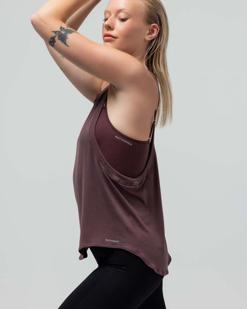 Reformer The Loose Racerback Tank Top In Purple