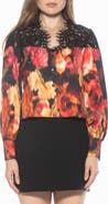 Alexia Admor Bryne Lace Trim Top