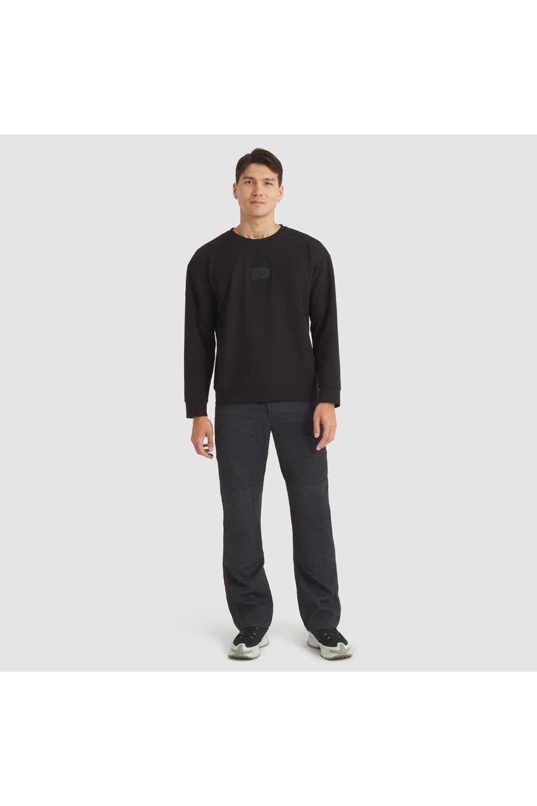 Men's Fanatics Black Philadelphia Flyers Authentic Pro Road Tri-Blend Sweatshirt, Alternate, color, Black