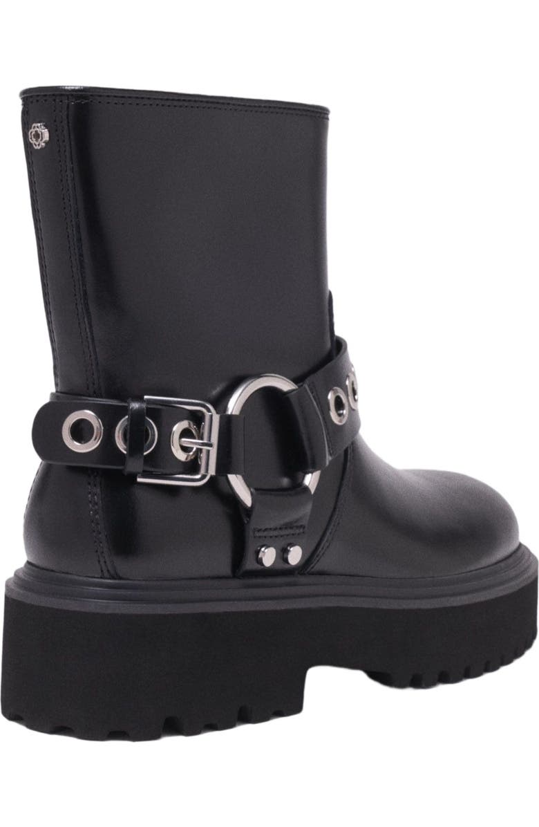 maje Leather biker boots, Alternate, color, Black