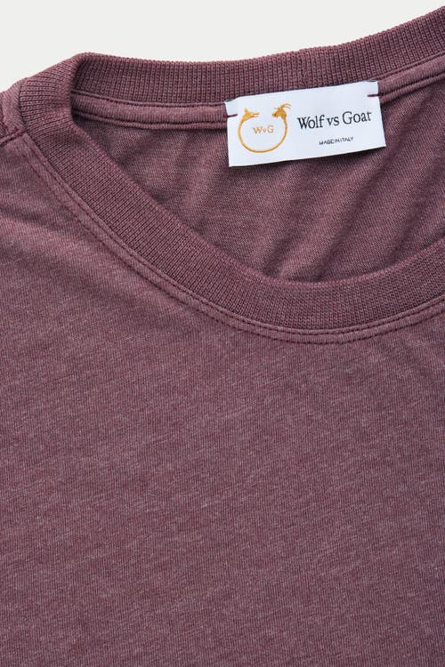 Wolf Vs. Goat (wvg) Light Weight Viscose Sorona Short Sleeve Crew Neck T-shirt In Purple