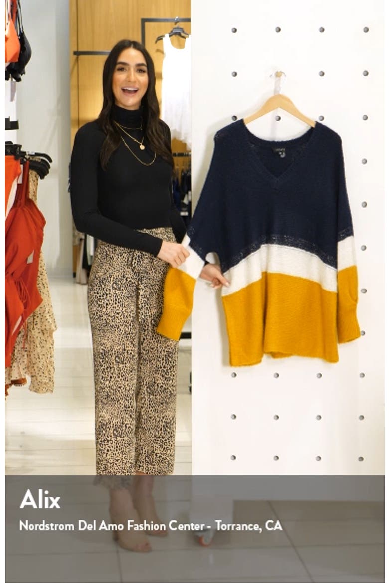 Stripe V-Neck Tunic Sweater video