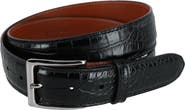 Trafalgar Chance Mock Mini-African Alligator Embossed Italian Leather Belt
