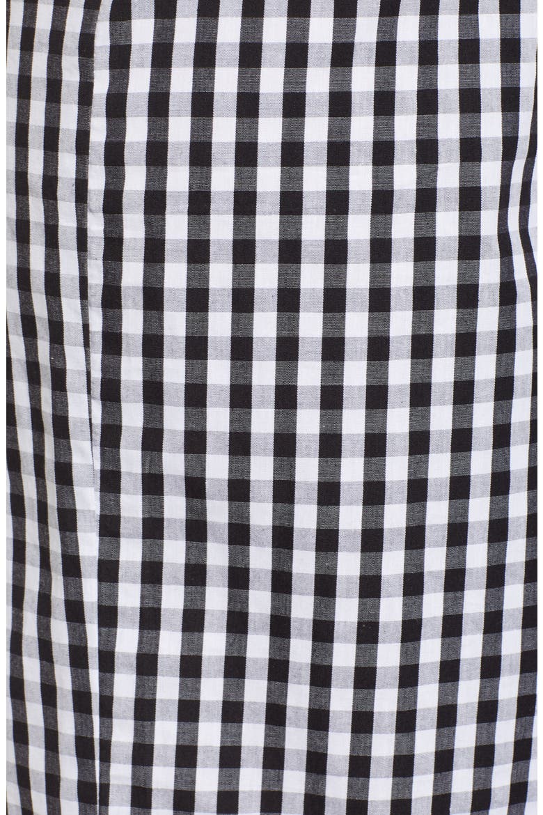 Gingham Tie Waist Skirt, Alternate, color, BLACK/ WHITE GINGHAM