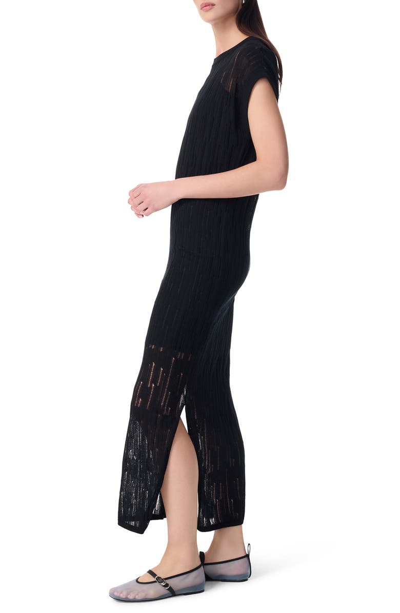 Robert Rodriguez Caterina Short Sleeve Sweater Dress, Alternate, color, Black