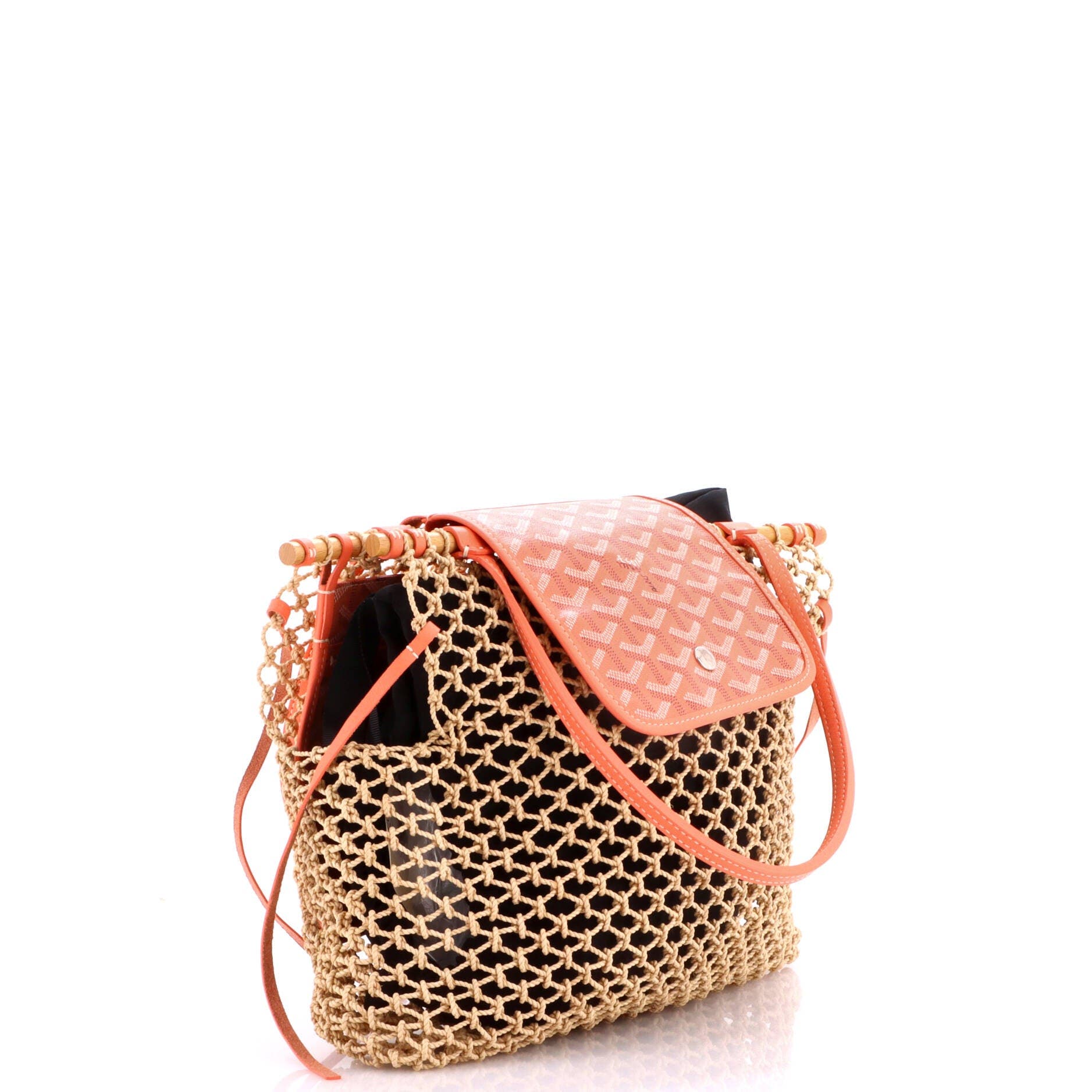 Pre-Owned Goyard Aligre Bag Raffia Net with Coated Canvas (Women ...