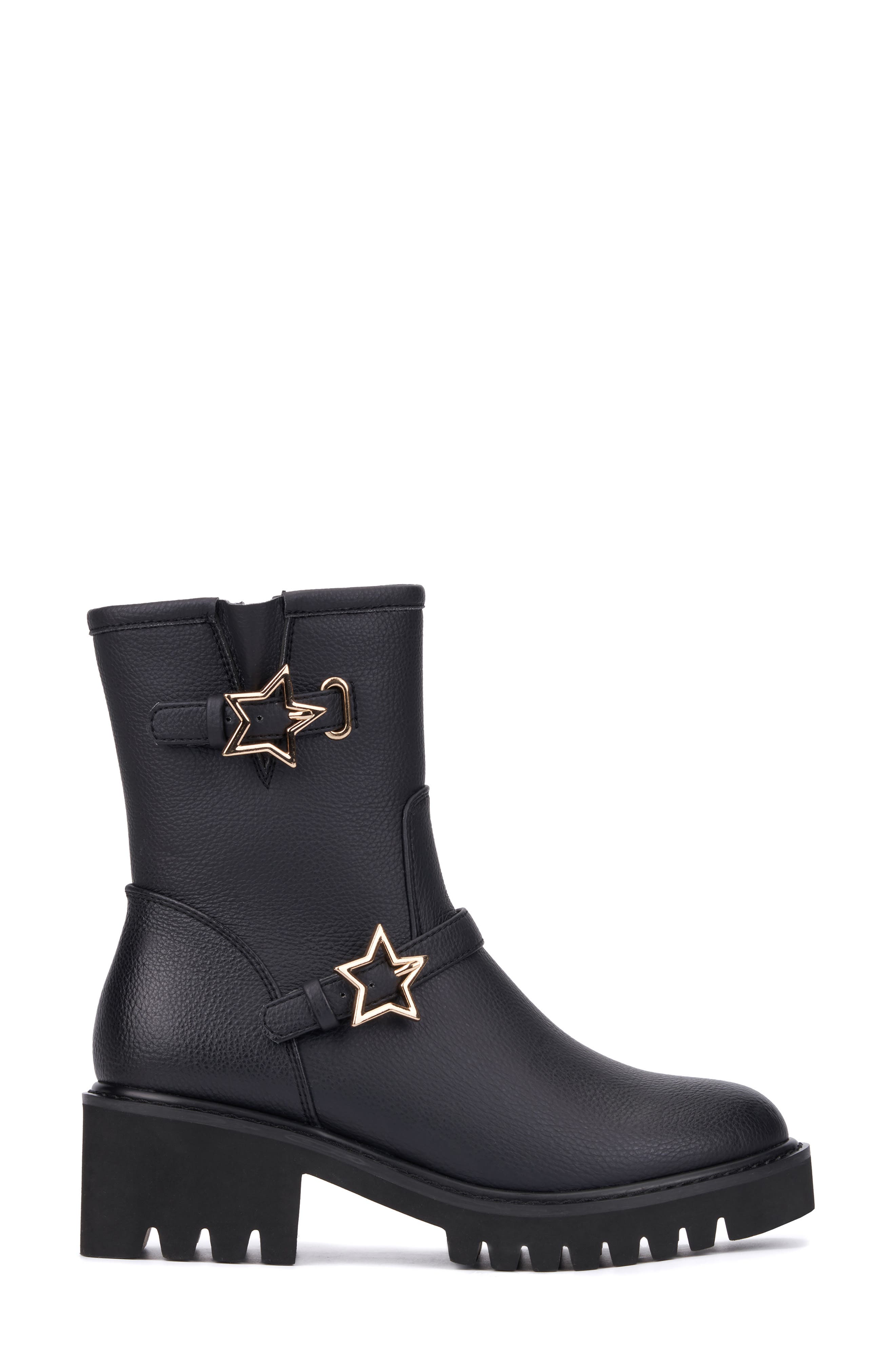 OLIVIA MILLER Neptune Lug Sole Boot, Alternate, color, Black