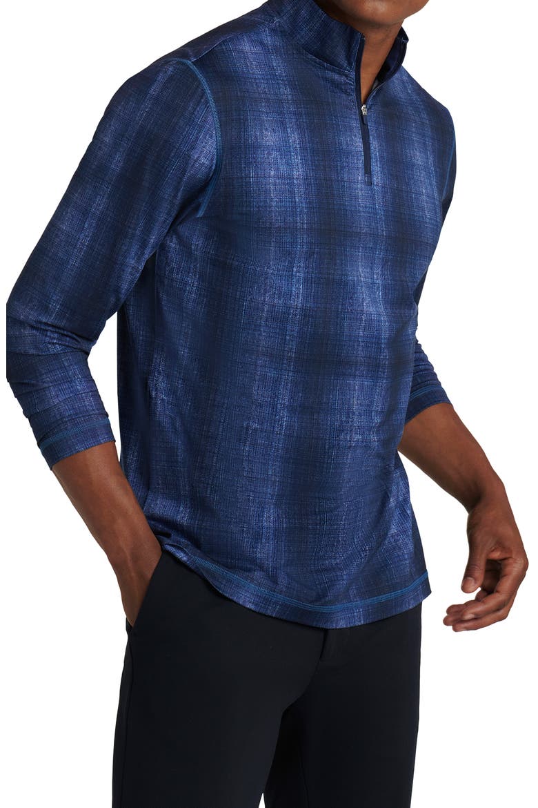 OoohCotton® Tech Quarter Zip Pullover, Alternate, color, NIGHT BLUE