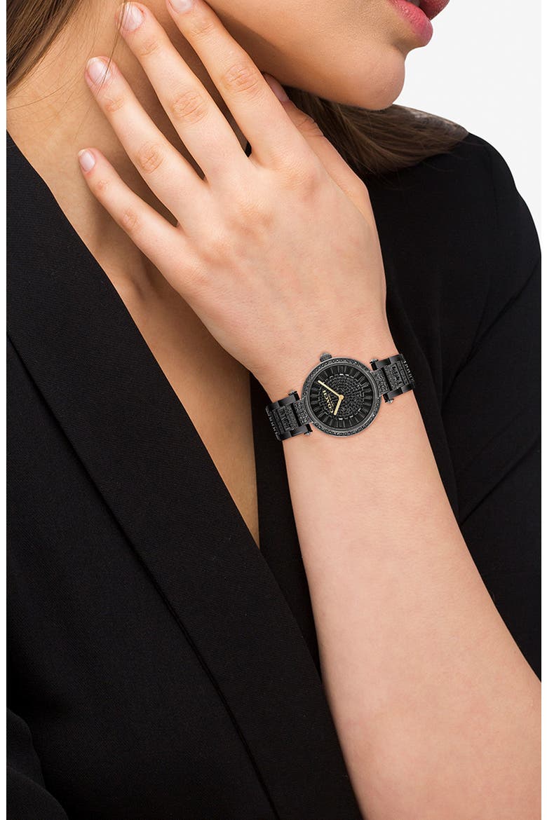 Cary Bracelet Watch, 34mm, Alternate, color, BLACK