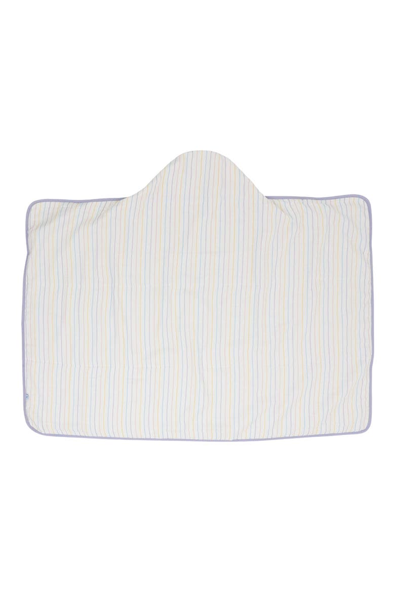 Cotton Muslin & Terry Hooded Towel, Alternate, color, UNICORN STRIPE