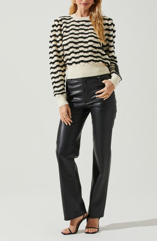 Astr The Label Jaylani Pointelle Sweater In Pattern
