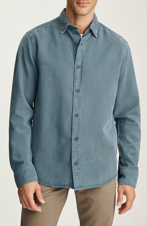 Tencel Blend Button-Up Shirt