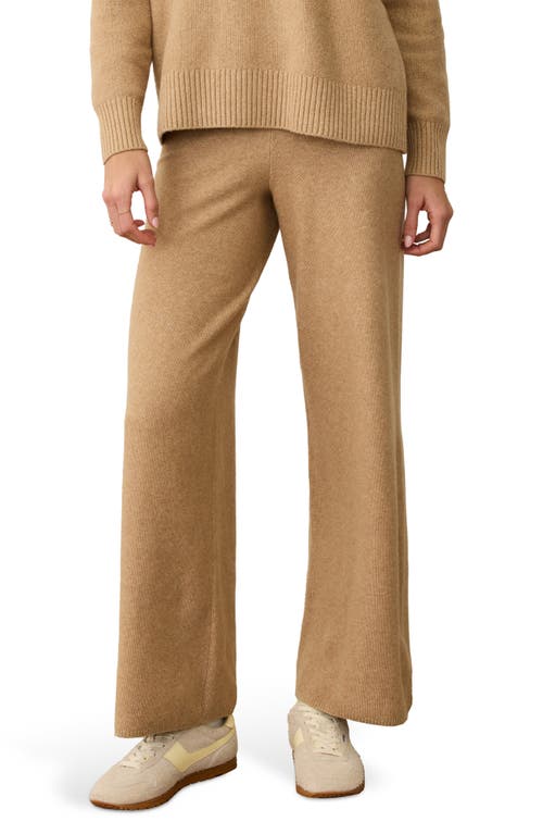Marine Layer Chalet Knit Straight Leg Pants In Brown