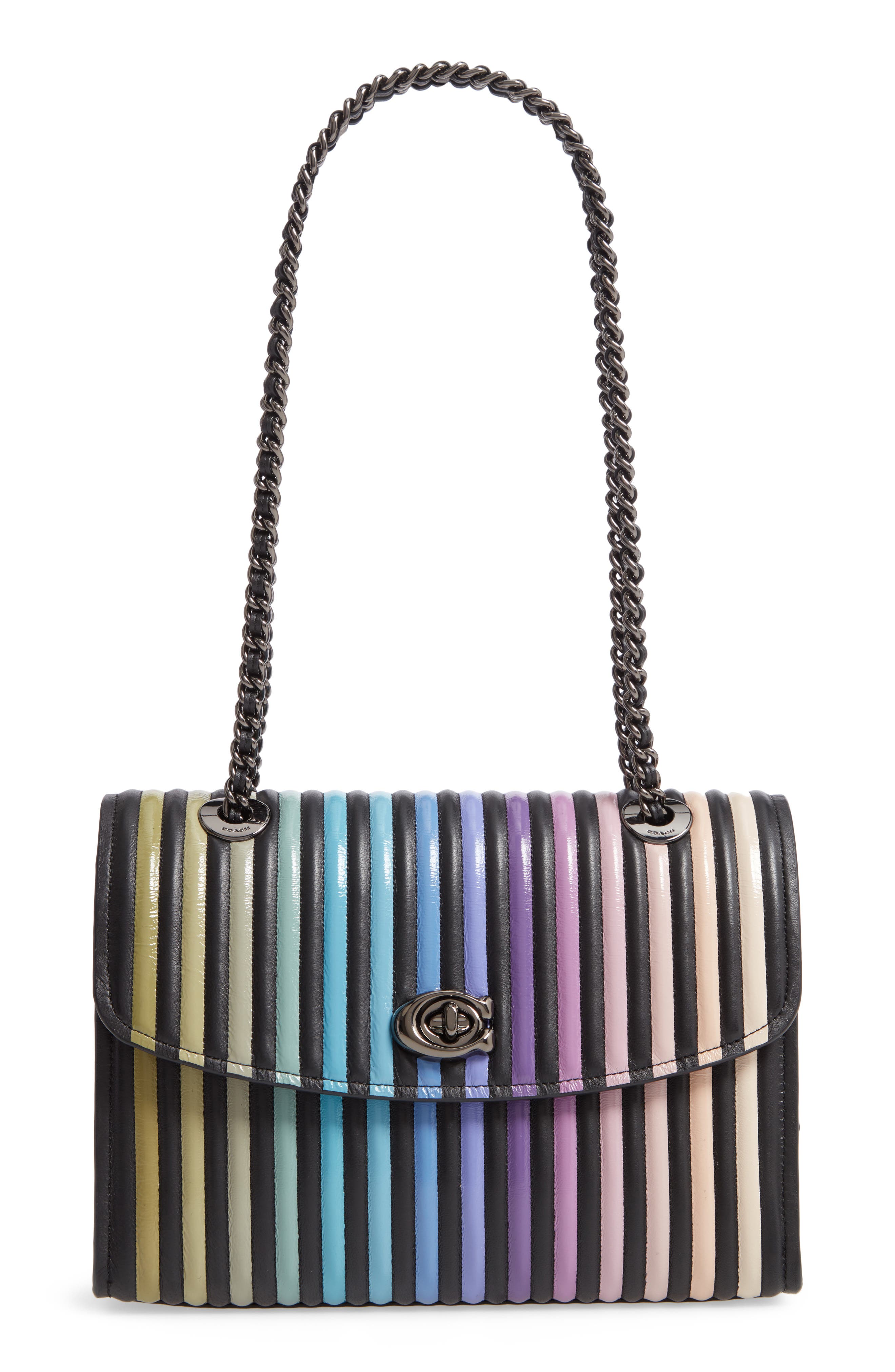 COACH Parker Ombré Quilting Leather Top Handle Shoulder Bag, Main, color, 