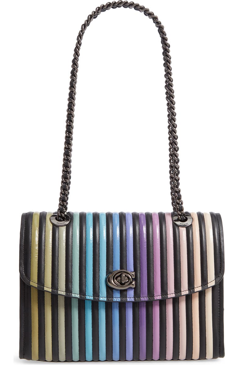 COACH Parker Ombré Quilting Leather Top Handle Shoulder Bag, Main, color,