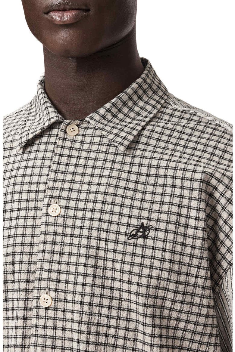 Kage Mix Print Button-Up Shirt, Alternate, color, OAT WHITE