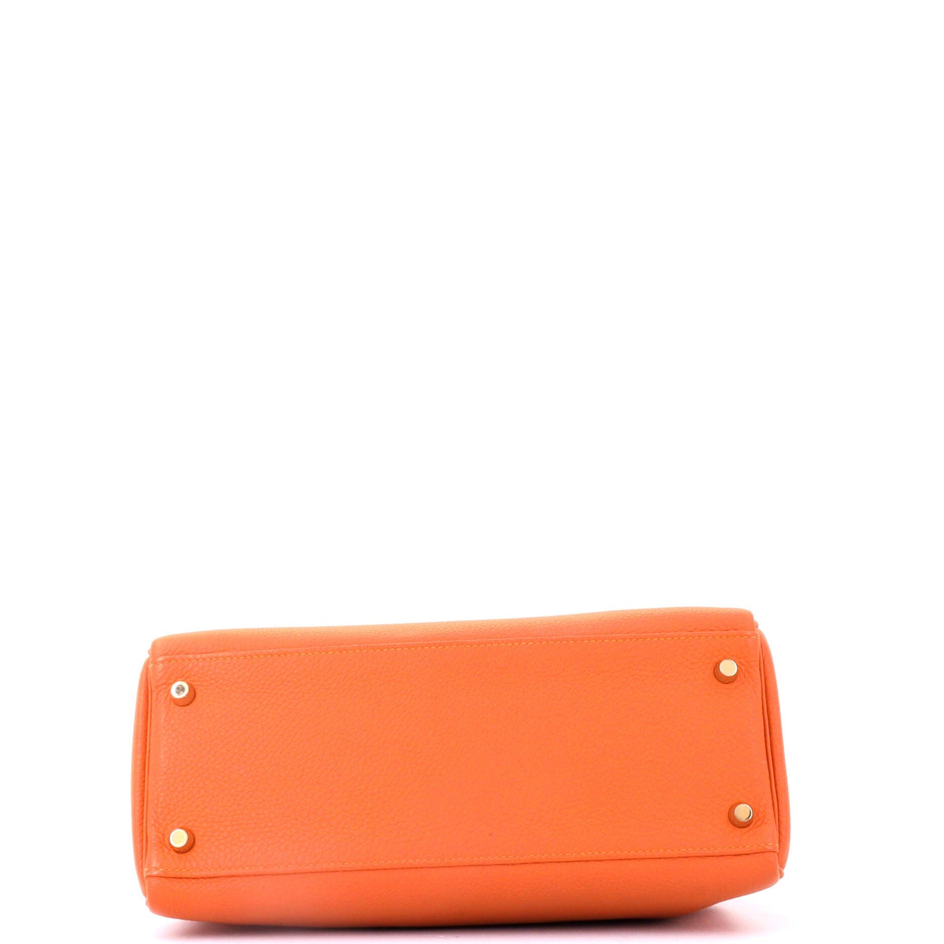 Pre-Owned Hermes Kelly Handbag Orange Togo with Gold Hardware 28, Alternate, color, Orange H