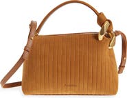 JW Anderson Small Corner Stripe Nubuck Leather Top Handle Bag