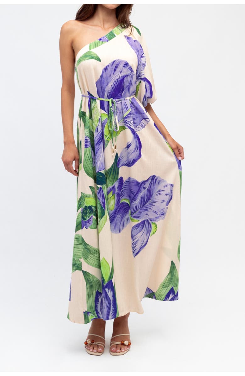 White Closet One Shoulder Maxi Dress Sweet Iris, Main, color, White