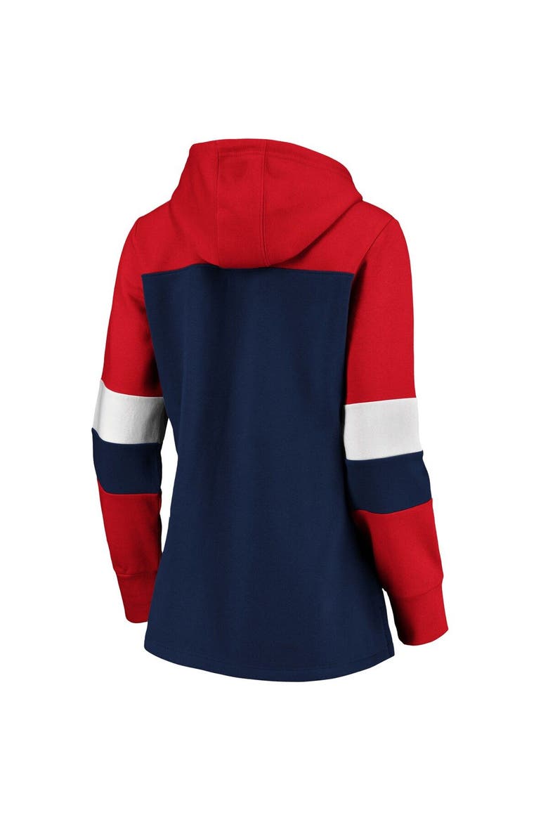 Women's Navy Boston Red Sox Plus Size Colorblock Pullover Hoodie, Alternate, color, Navy