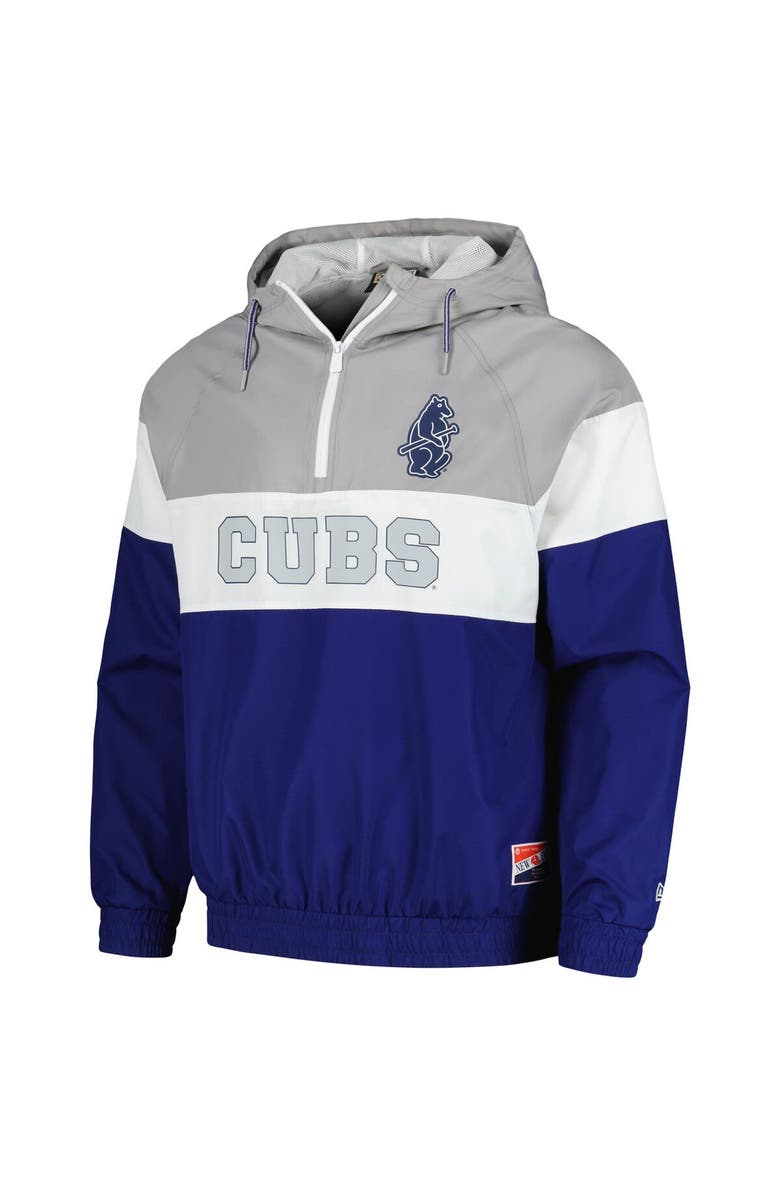 New Era Men's New Era Royal Chicago Cubs Ripstop Raglan Quarter-Zip Hoodie Windbreaker Jacket, Alternate, color, Royal
