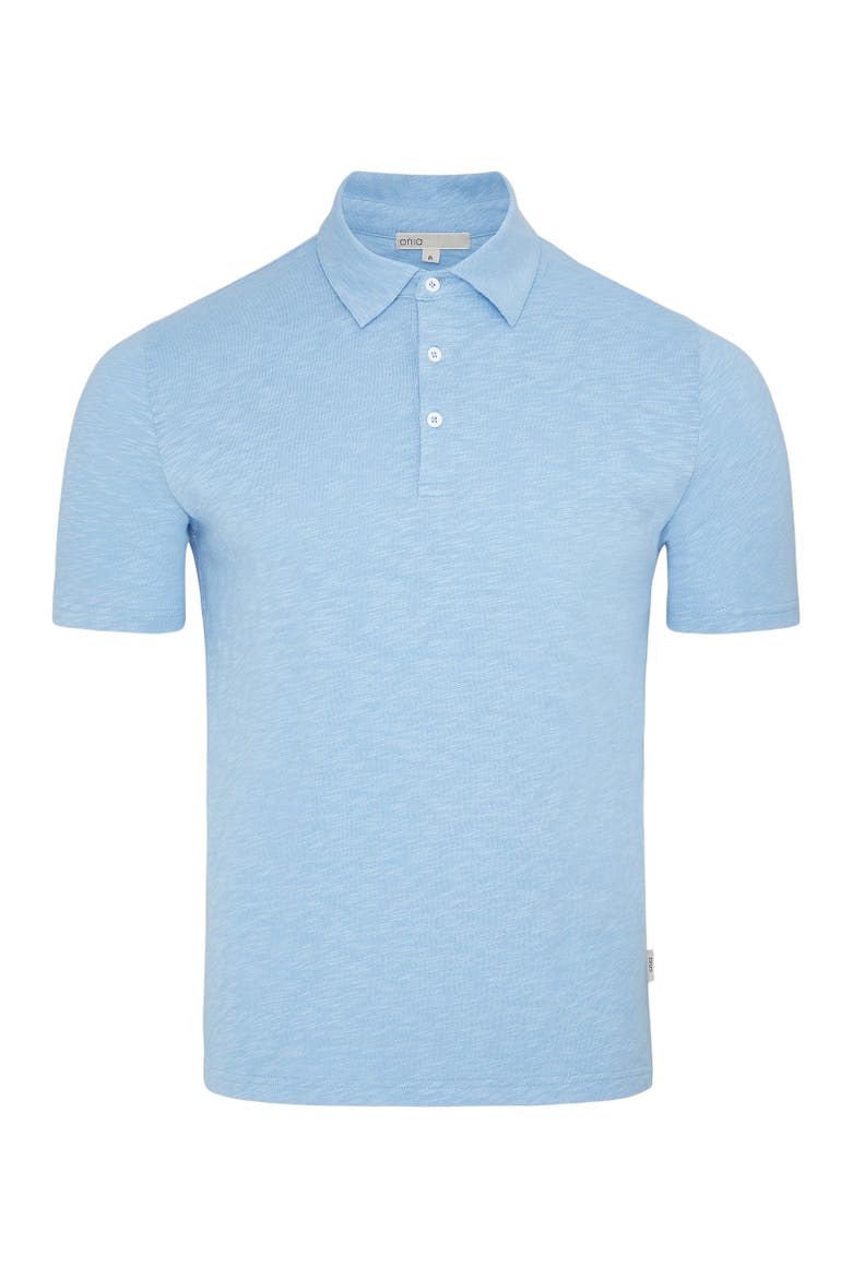 Heavyweight Slub Polo, Alternate, color, SEAPORT