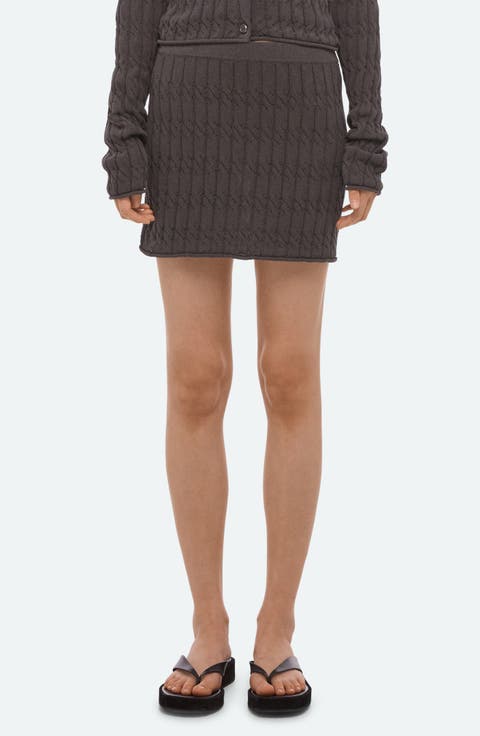 Cable Knit Miniskirt