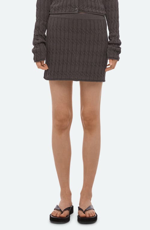 Helmut Lang Cable Knit Miniskirt In Gray