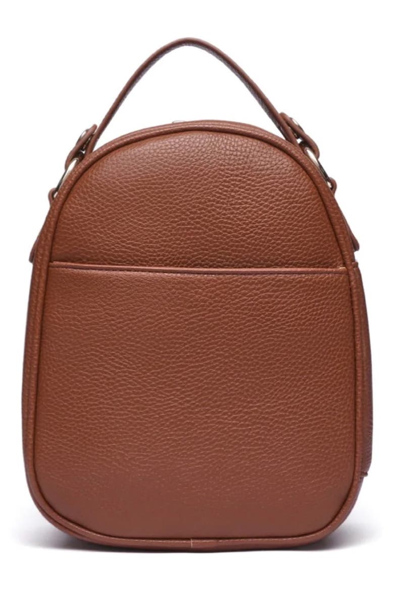 Monaco Faux Leather Snack Bag, Alternate, color, CARAMEL BROWN