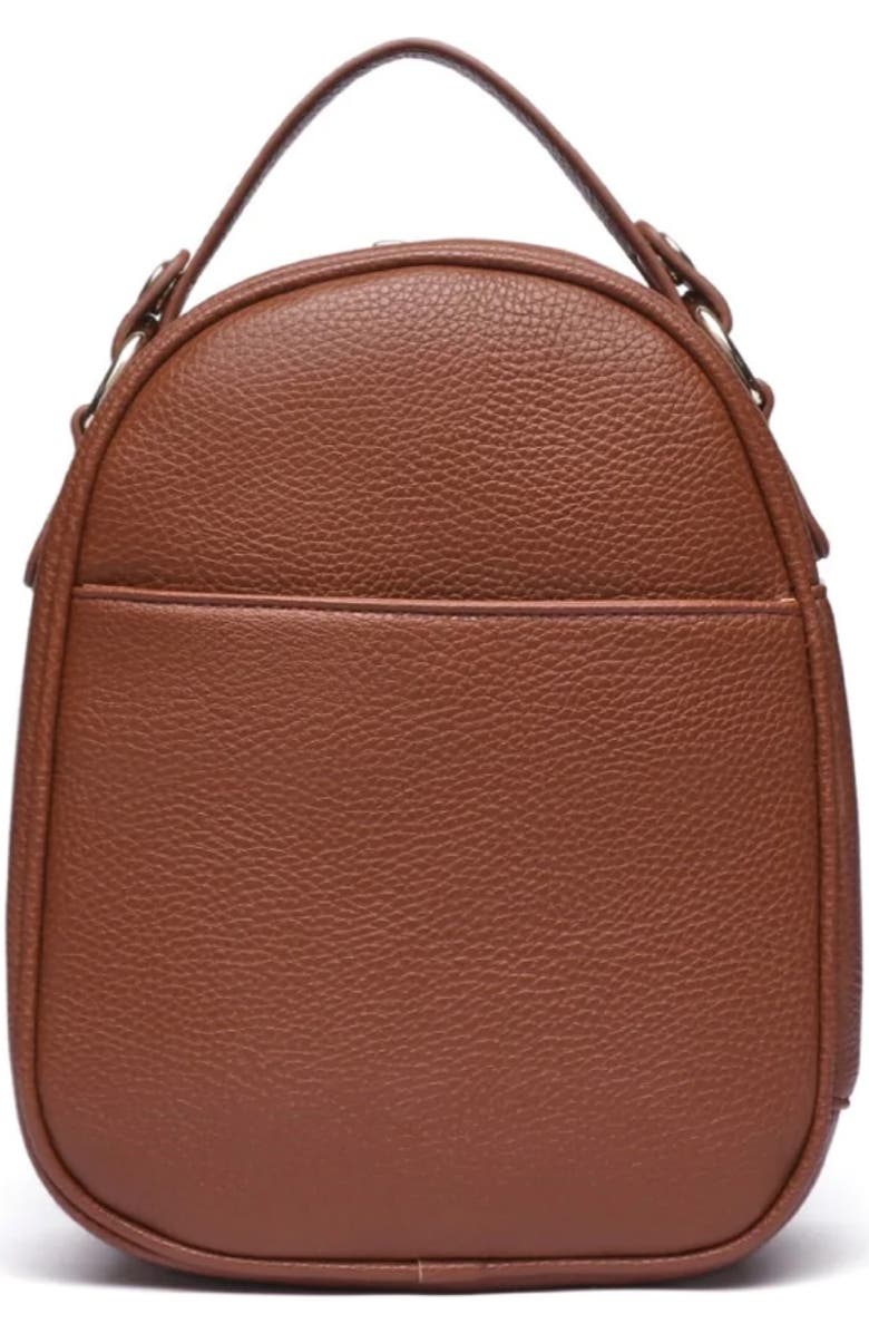 Luli Bebé Monaco Faux Leather Snack Bag, Alternate, color, Caramel Brown