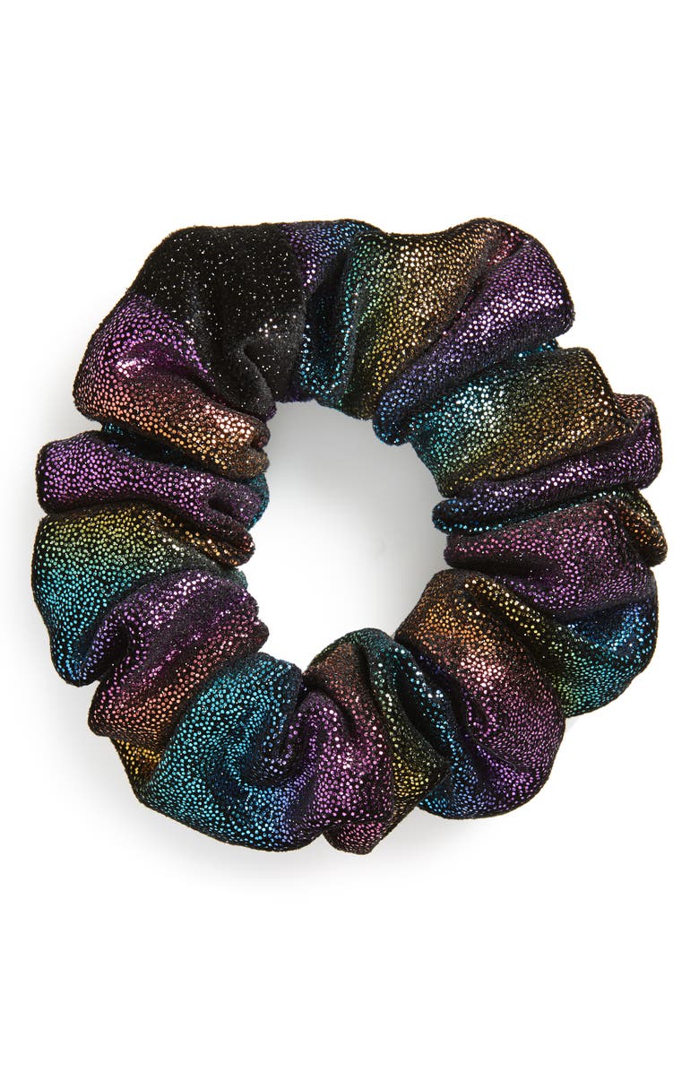 Tasha Metallic Ombre Scrunchie, Main, color, 