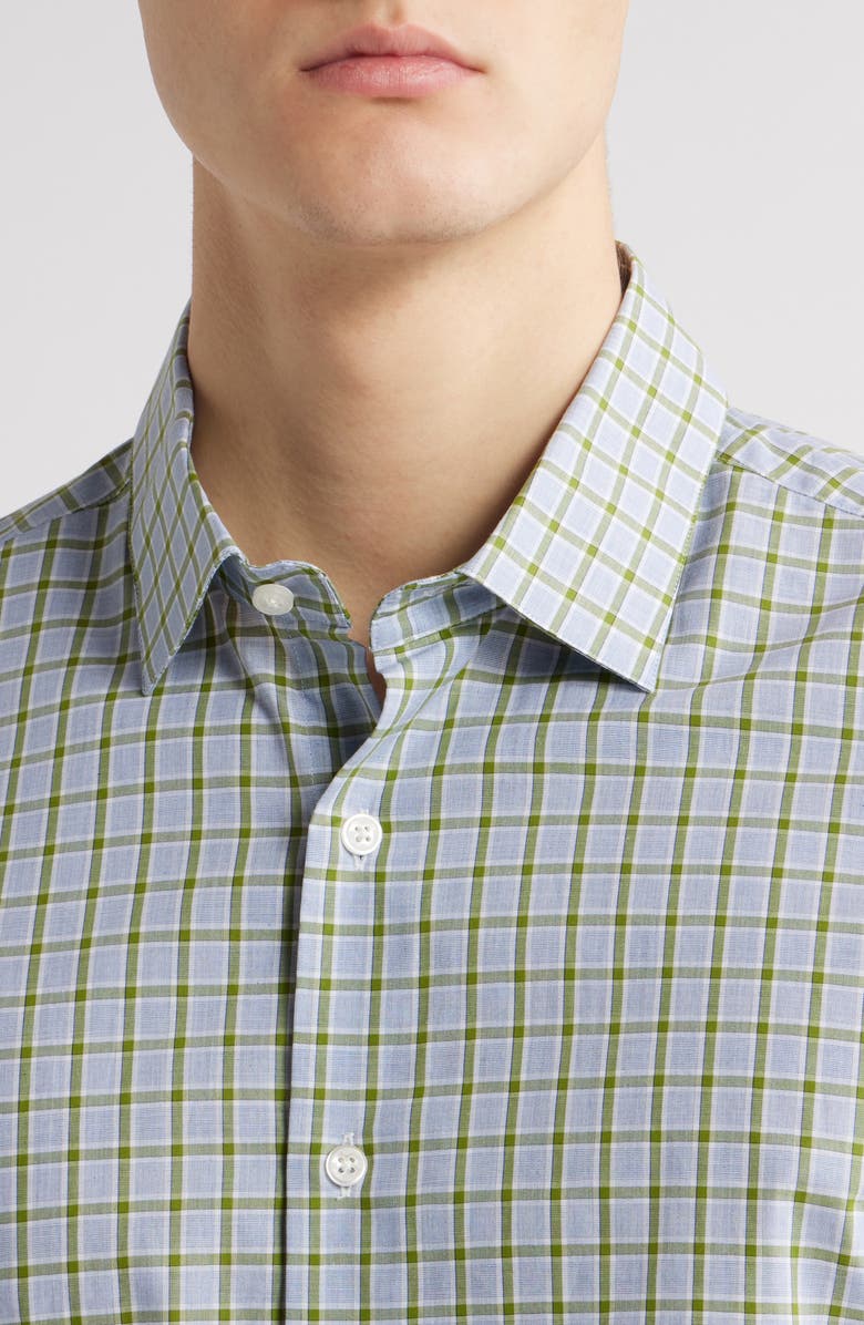 Scott Barber Newport Plaid Cotton Poplin Button-Up Shirt, Alternate, color, 