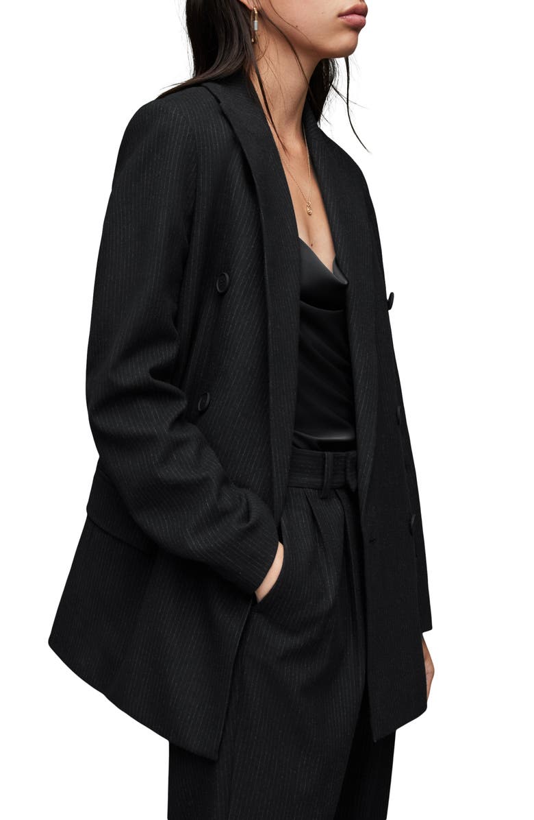 AllSaints Astrid Pinstripe Blazer, Alternate, color, 