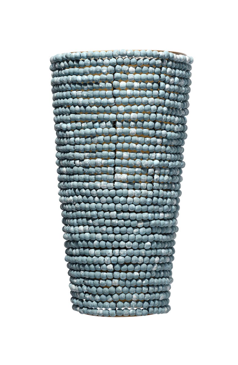 JAMIE YOUNG Seawall 1-Light Beaded Cone Wall Sconce, Blue, Main, color, Blue