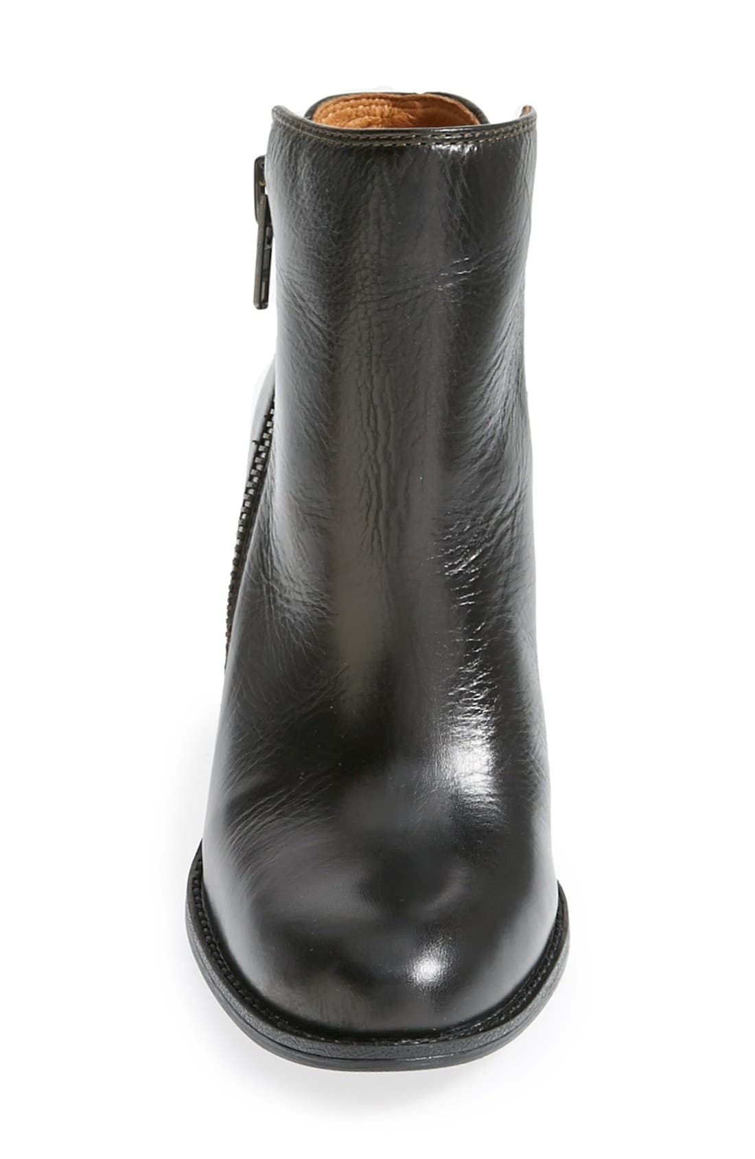 'Wera' Leather Bootie, Alternate, color, BLACK